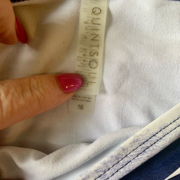 Blue and white bikini bottoms size 16 QuintSoul - Picture 5 of 5